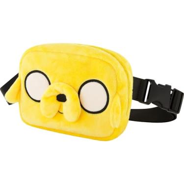 Imagem de Bolsa tiracolo Adventure Time, mini bolsa de mão de pelúcia Jake com alça de ombro ajustável, multi, Laranja, Small