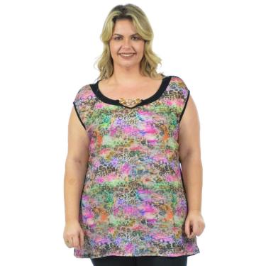 Imagem de Blusa cetim plus size fenomenal Pink 46-Unissex