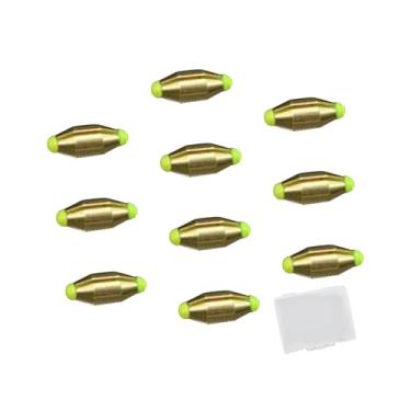 Imagem de menolana Chumbadas de pesca, pesos de pesca, acessório de equipamento com caixa, chumbadas de peso de cobre removíveis para pesca em água salgada, 1.5 10 peças