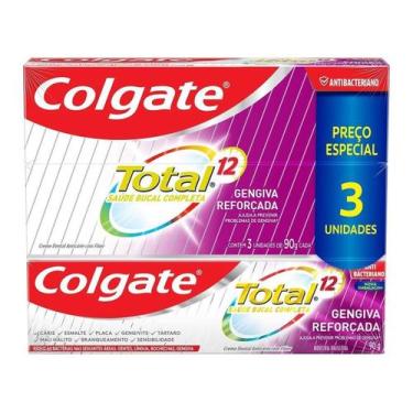 Imagem de Creme Dental Colgate Total 12 3x90g