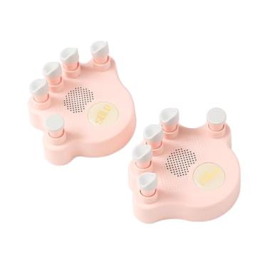 Imagem de menolana 2 peças de exercitador de dedo para piano infantil, acessório para instrumento musical, exercitador de dedo para treinamento de de guitarra, Rosa
