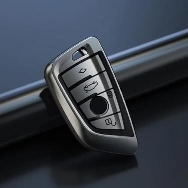 Imagem de Capa Protetora para Chave BMW – Capa de Plástico Resistente TPU - Compatível com f20 g20 g30 x1 x3 x4 x5 g05 x6 x7 g11 f15 f16 g01 g02 f48 (Cinza)