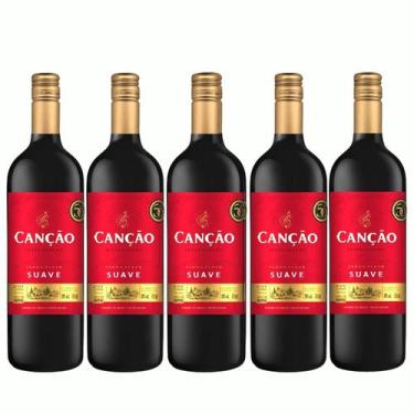 Imagem de Kit 5 Vinho Canção Suave 750ml - Serra Gaúcha