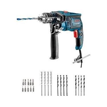 Imagem de Furadeira bosch impacto gsb 13 re 750w c/23 acessorios 220v, 220V