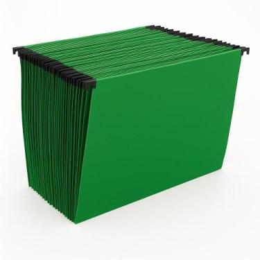 Imagem de 50 Pastas Suspensas Coloridas Office Visor Etiqueta Grampo plástico - 