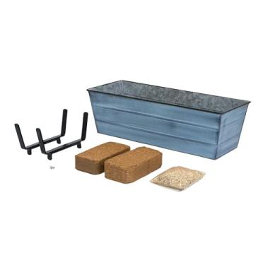Imagem de Kit de cultivo de jardim Bloom Box, azul médio com suportes para grades de 2 x 6