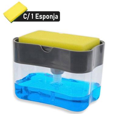 Imagem de Dispenser Suporte 2 Em 1 Detergente Sabão Porta Bucha