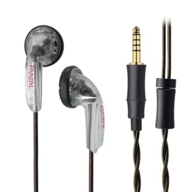 Imagem de FAAEAL Fone de ouvido Snow-Lotus versão SPC, 64ohms equilibrado natural suave ricos detalhes vocais música fones de ouvido de cabeça plana, 15,4 mm diafragma PET dinâmico IEM, 3,5 mm/4,4 mm fone de