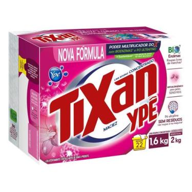 Imagem de Kit c/ 4 Lava Roupas Em Po Maciez 1,6kg Tixan Ype - Tixan Ypê