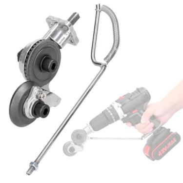 Imagem de Tesoura de Cortar Chapa para Parafusadeira Tesoura Encaixe Parafusadeira Prática Corte Preciso 1 Haste De Apoio com Mola 2 Chave de Boca 1 Chave Allen