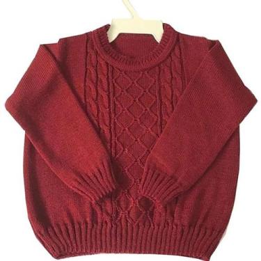 Imagem de Blusa Aran Infantil Feminino - Kowak, Bordô, M