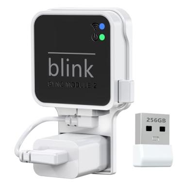 Imagem de Flash drive Blink USB de 256 GB, com suporte de parede para módulo Blink Sync 2, armazenamento USB Blink e suporte para câmera Blink Sync para sistema de segurança interno externo Blink (o módulo de