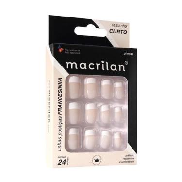 Imagem de Unhas Posticas Macrilan 24 Pc / 36 Pc, FRANCESINHA UP209A 24PC