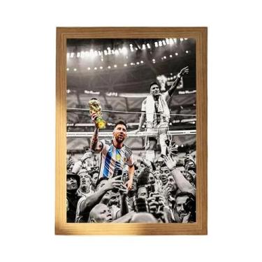 Imagem de Pôster De Atleta Abstrato Em Aquarela De Lionel Messi, Arte Moderna Pa