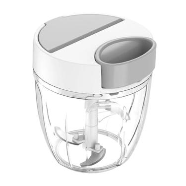 Imagem de Generic Cortador de alho, picador de cebola, cortador manual, de legumes, processador de alimentos manual, para cenouras, carnes, vegetais, temperos e pimenta, 900ml