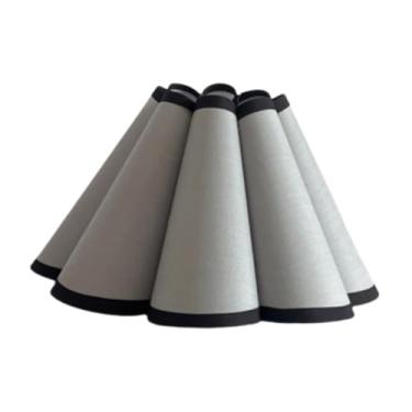 Imagem de Fenteer Abajur em forma de pétala, capa de tecido para lâmpada pendente de substituição, abajur para quarto, teto, mesa, banheiro, luminárias de chão, Cinza