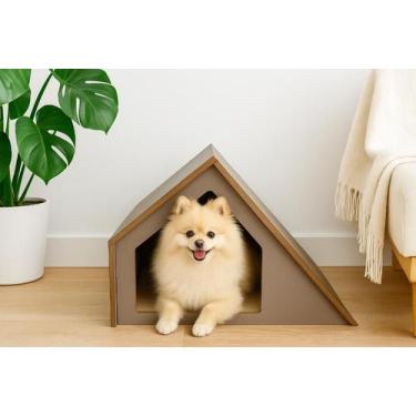 Imagem de Casinha escandinava para cachorro com bordas em cera sem estofado - Pa