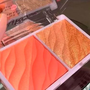 Imagem de Paleta De Blush e Iluminador Alta Fixação Textura Acetinada Ruby Rose 4 Tons Cor Passion