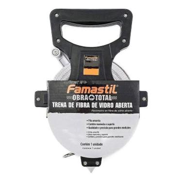 Imagem de Trena De Fibra De Vidro 50 M X 13 Mm Aberta Famastil