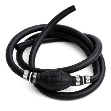 Imagem de Saipe Conjunto universal de linha de combustível de 10 mm com lâmpada primária e braçadeiras de mangueira de aço, linha de mangueira de combustível de 1,8 m para motor de barco de popa marítimo e