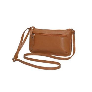 Imagem de Bolsa Feminina Transversal Pequena Compacta em Couro Legítimo Madamix 