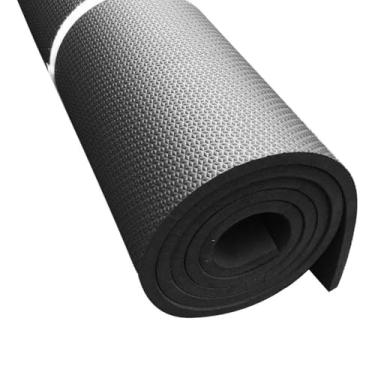 Imagem de Tapete Tatame Manta Colchonete Forração Eva 10mm 200x100cm Preto Yoga Academia Ginástica Pilates Ioga