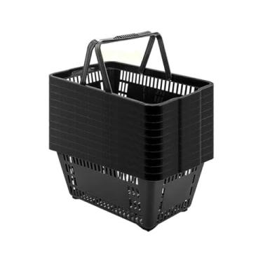 Imagem de 10 Mini Cestinha De Compras 7L P/Farmacia Bijouteria (Preta)