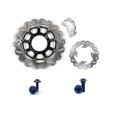 Imagem de Arashi Discos de freio dianteiros traseiros grandes com parafusos de montagem para Honda CBR250R 2011-2013, peças de acessórios de reposição de motocicleta
