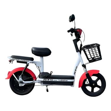 Imagem de Bicicleta Elétrica 500w Aro 14 48v mini scooter Branco/Vermelho