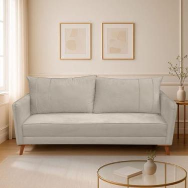 Imagem de Sofá-Cama 3 Lugares Reclinável Confortável Reforçado Veludo premium - 