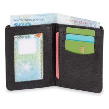 Imagem de Carteira Masculina Porta Cartão Slim Vertical Couro Legítimo - LEARSI,