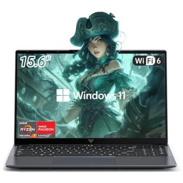 Imagem de KONZID Laptop AMD 2025, laptop de 15,6 polegadas com placa de vídeo AMD Ryzen 7 5700U (8C/16T, até 4,3 GHz) Radeon RX Vega 8, WiFi 6, 16 GB RAM 512 GB NVMe SSD Windows 11