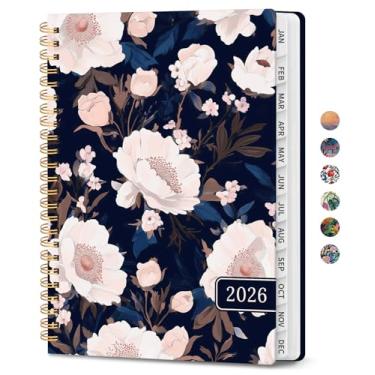 Imagem de Agenda 2026, agenda estética semanal e mensal para mulheres, janeiro de 2026 a dezembro de 2026, livro de calendário de capa dura 2026 com abas mensais, bolso interno, perfeito para escritório, casa