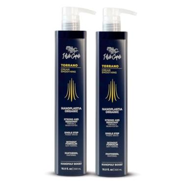 Imagem de I Belli Capelli Torrano Creme de Queratina para Alisamento Capilar em 1 Passo, Sem Formol – Nanoplastia Orgânica para Alisar o Cabelo – Kit com 2 Unidades, 500ml Cada (16.9 fl.oz)