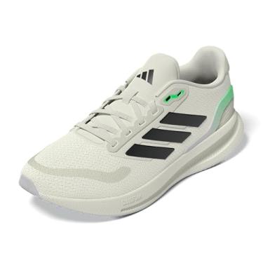 Imagem de adidas Run Falcon 5 Tênis masculino, Branco/Preto/Lime Burst, 38