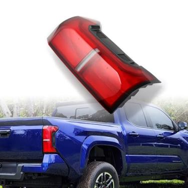Imagem de NAAMOTOMOX Conjunto de luz traseira de LED para Toyota Tacoma 2024-2025, lente vermelha/transparente, freio traseiro/corrida/seta / lâmpadas reversas, substitui 81560-AK050 (LH), 81550-AK050 (RH), sem