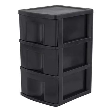 Imagem de Gaveteiro Com 3 Gavetas Grande Gv14 Preto São Bernardo