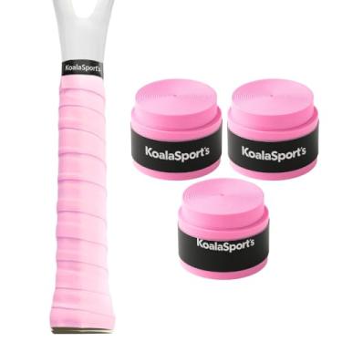 Imagem de Overgrip Esportivo Premium para Raquete de Tênis, Beach Tennis e Padel – Kit com 3 Unidades Antiderrapantes, Alta Absorção, Confortável, Durabilidade e Performance em Quadra KOALAECOM® (Rosa)