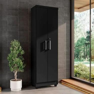Imagem de Armário Multiuso 2 portas com chave ISABELA PRETO - RUD RACK