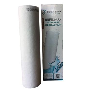 Imagem de Filtro Refil Cartucho Polipropileno Liso 9 3/4 Cavalete de Entrada Máquina de Lavar Ponto de Uso POU