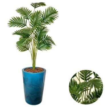 Imagem de Planta Artificial Palmeira Com Vaso Cone Polietileno Polido - PlantaIm