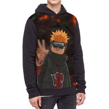 Imagem de Moletom Com Capuz Naruto  Nagato Pain Ref:601 - smoke, Preto, PP