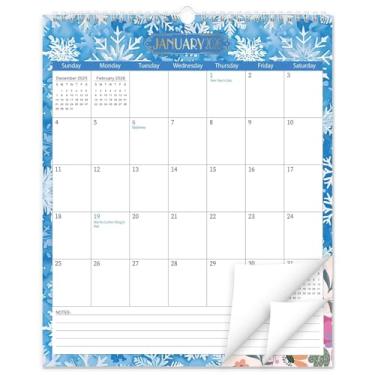 Imagem de Guasslee Calendário de parede 2025-2026, calendário de vegetação vertical de 35,5 x 28 cm, janeiro de 2025 a junho de 2026, calendário de papel mensal encadernado em espiral, planejador mensal de