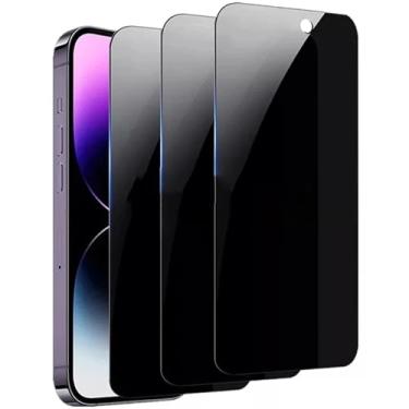 Imagem de Protetor de Tela de Privacidade 3PCS, Para iPhone 14 Pro Max 14 Plus, Vidro Anti-Espião, Para iPhone 13 15 12 11 Pro Max 13 Mini, Vidro Temperado