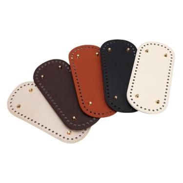 Imagem de Bewinner Conjunto de Fundo de Bolsa de 5 Peças Crafters Feito de Couro PU para Confecção de Bolsa de tricô DIY, Com Ganchos de crochê Incluídos