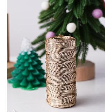 Imagem de Cordão decorativo metálico de 1,5 m para padeiros, cordão de ouro rosa de 1,5 mm para artesanato DIY, embrulho de presente, Natal, Halloween, decoração de férias