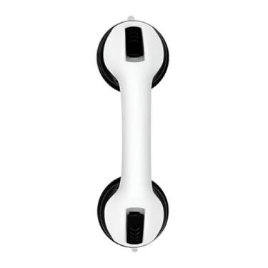 Imagem de Barra De Apoio Com Ventosa Suporte Sanitário Portátil Idosos Deficientes 29x10Cm Banheiro Preto