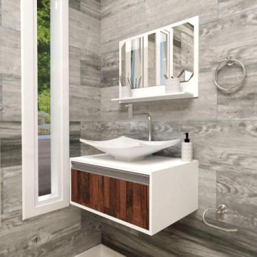 Imagem de Gabinete P/Banheiro Maranata 60 Western C/cuba + Espelho S/c - GABINET