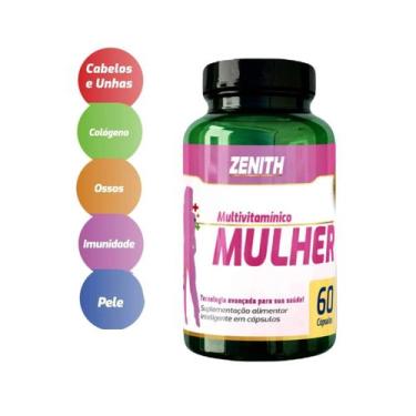 Imagem de Zenith Mulher Multivitamínico Vit A Z Ferro Biotina 60 Caps - Nutrazen