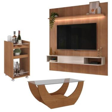 Imagem de Painel TV 75 Polegadas Mesa De Centro E Aparador Bar BBO3 Arly Cinamomo
